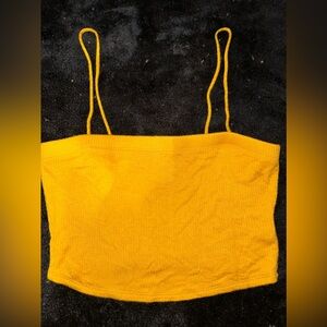 Yellow crop top